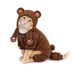 Costume d'animal mignon en laine, moderne, écologique, doux et chaud, pour les fêtes, pour petit chat, en tissu confortable, robe ludique - Product Image 6