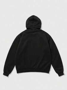 Long Sleeve Plain Hoodie Soft Fabric Hooded Sweatshirt Front Pocket Casual Apparel for Men Women - Product Image 6