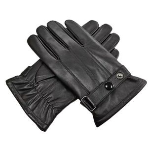 ถุงมือหนังแพะแท้แฟชั่นสำหรับผู้ชาย สไตล์คลาสสิก สำหรับขับรถ ปั่นจักรยานกลางแจ้ง ใช้ในฤดูหนาว รองรับหน้าจอสัมผัส - Product Image 5