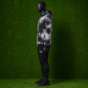 Sweat à capuche zippé unisexe surdimensionné tie-dye streetwear personnalisé en gros, en molleton épais délavé noir et gris pour hommes et femmes - Product Image 4