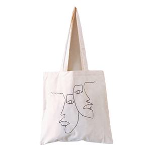 Vente en gros de sacs fourre-tout en coton personnalisés écologiques réutilisables avec fermeture à glissière motif à pois avec logo personnalisé commande en gros de petite toile - Product Image 1