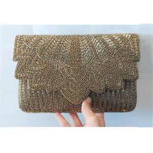 Bolso de Mano Tipo Sobre con Cuentas Tejidas a Mano Estilo Bohemio, para Bodas, Fiestas, Vintage, Premium, de Lujo, para Mujer - Product Image 4
