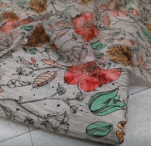 Tela de Lino Estampada para Vestidos de Familia con Dupatta a Juego, Ideal para Celebraciones Tradicionales - Product Image 5