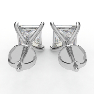 Pendientes de Moissanita con Forma de Princesa de Lujo OEM para Novias y Uso Diario, Elegantes Joyas de Moissanita VVS con Corte Cuadrado - Product Image 6