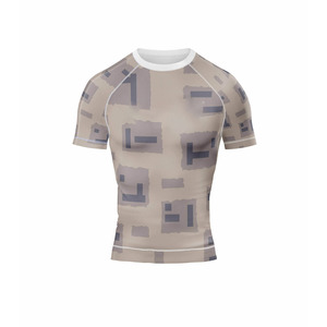 OEM Custom Spandex/Polyester Rash Guard Compression Sports Top with Digital Print Lightweight & Quick Dry Slim-Fit - Product Image 2
