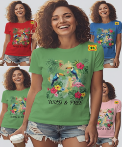 เสื้อยืดผู้หญิงขายส่ง เสื้อยืดแขนสั้นฤดูร้อนแบบเรียบง่าย เสื้อยืดลำลองพิมพ์ลายตัวอักษรสำหรับผู้หญิง - Product Image 1