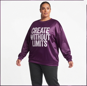 Sudadera Oversize de Cuello Redondo para Mujer, Hombros Caídos, Estampada, 100% Poliéster, Felpa, Sudaderas de Invierno para Mujer - Product Image 2