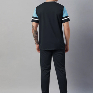 Survêtement d'été décontracté en coton de haute qualité pour homme, respirant, léger, avec cordon de serrage, pour l'entraînement et le jogging - Product Image 2