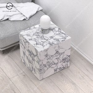 Modern Marble Coffee <b>Table</b> Minimalist Design Living Room Furniture Durable <b>Stone</b> <b>Top</b> Rectangle Shape Home Decor - Product Image 4