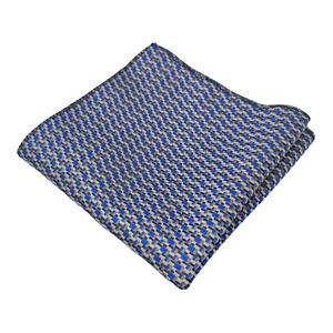 Blue Gold Pattern <b>Tie</b> and Pocket Square <b>Set</b> for Men | Formal Business, Wedding, Necktie Gift Combo | OEM Bulk Supply India 2026 - Product Image 1
