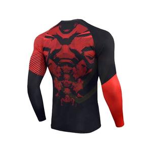 Conjunto de camiseta de compresión y leggings para hombre, manga larga, estampado, ropa deportiva, MMA, gimnasio, entrenamiento, traje de compresión - Product Image 4