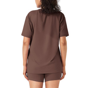 New Fashionable Women's 2 Piece Short <b>Sets</b> Eco Friendly Daily routine Active Sportswear With Customized Sizing Tshirt Short <b>Sets</b> - Product Image 2