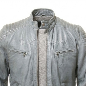 Chaqueta de Cuero Personalizada para Hombre, de Alta Calidad, Impermeable, Estilo Bomber Clásico, Hecha en Pakistán - Product Image 3