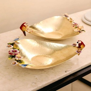 Cuenco de Diwali con Base de Latón, Decoración Artesanal de Latón para Mesa con Flores, Adorno Religioso para Ceremonias y Festivales en el Hogar, También para Regalo - Product Image 2