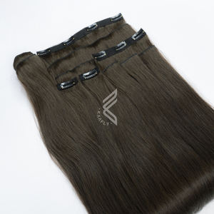 Cheveux vierges européens de couleur foncée 6A Facile à coiffer Fumi Cuticule alignée Cheveux bruts Clip-In Dyeable - Product Image 3