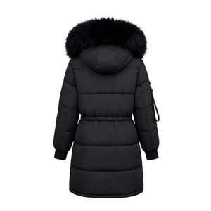 Black Women Plus Size Coats Oxford Cloth Storm Cuffs Heavy Padded Durable High Quality Long Sleeve Puffer Coats - Product Image 3