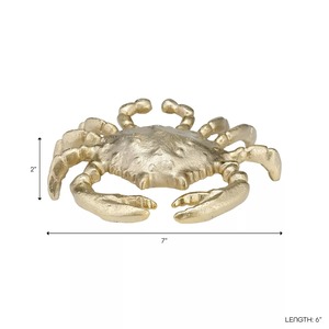 Escultura Metálica Moderna de Cangrejo Costero, Pieza de Arte Decorativa Hecha a Mano para Mesa de Sala de Estar - Product Image 1