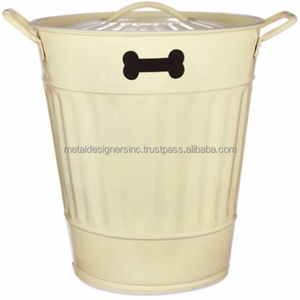 Couvercle hermétique en fer Bac de rangement pour aliments pour animaux de compagnie Bol en métal pour animaux de compagnie pour l'organisation et la conservation des aliments pour animaux de compagnie - Product Image 1