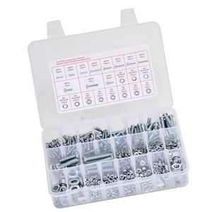 Kit di 2250 Pezzi di Bulloni in Acciaio Legato Metrici e Imperiali M3/M4/M5/M6/M8, Include Viti a Macchina e Rondelle Piatte - Product Image 1