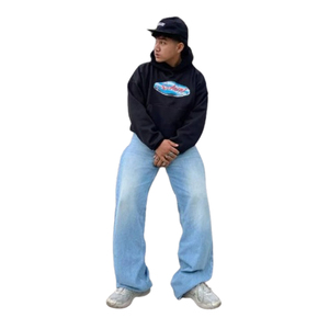 High Street Fashion Apparel Supplier Casual Outfit 100% Cotton Made Hoodies Oversized Screen Print Logo <b>Pullovers</b> <b>Men</b> Sweatsuit - Product Image 2