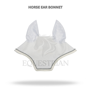 Horse Fly Veil Ear Bonnet <b>Mesh</b> Material Customized Equestrian Tools Ear Protection for Riding Competition and Training Use - Product Image 2