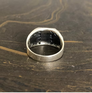 Bague Chevalière Vintage en Argent Sterling 925 avec Onyx Noir Carré, Façonnée à la Main, Motif Filigrane, Bijou de Vente en Gros - Product Image 5
