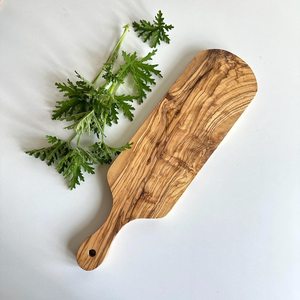 Planche à découper en bois d'olivier avec poignée, planche de service durable pour la cuisine, le fromage et le pain - Product Image 6