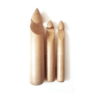 Factory Large Handmade Wooden Crochet Hooks Set Big Size Chunky Yarn Weaving Knitting Needle for DIY Blanket Carpet Rug Kneedle - Product Image 2