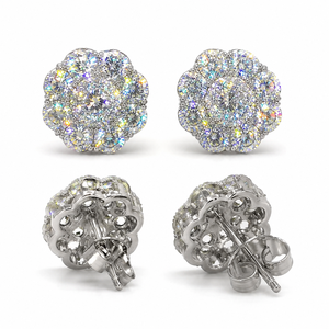 Hip Hop <b>Earring</b> 925 Sterling Silver Iced Out VVS1 <b>Moissanite</b> Women's Stud <b>Earrings</b> Jewelry - Product Image 3