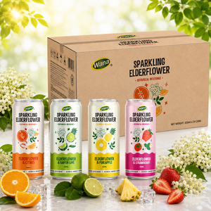 Boisson gazeuse rafraîchissante à la fleur de sureau 320ml en canette, saveur florale naturelle, marque personnalisée, approvisionnement en boissons Vietnam - Product Image 5