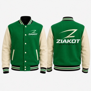 Chaqueta de Béisbol Azul Claro para Hombre ZIAKOT con Diseño de Sublimación con Estampado de Garza, Corte Regular, Ropa Casual para Primavera - Product Image 6