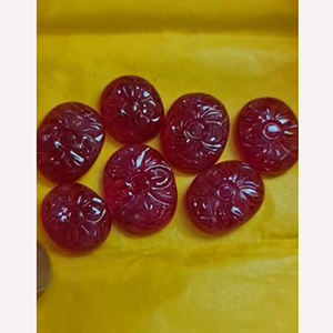 7 piezas de rubíes de Bangkok de 15 mm a 19 mm, piedras talladas, 104 quilates, lote Iroc Sales, rellenas de vidrio, buena calidad, gemas talladas Manik, US$136 - Product Image 3