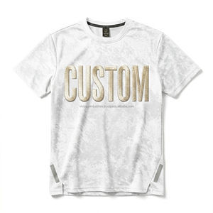 T-shirt personnalisé imprimé par sublimation sur toute la surface, 100% polyester, séchage rapide, vêtements de sport pour hommes, t-shirts à épaules tombantes - Product Image 4