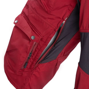 Veste softshell à capuche rouge pour homme, imperméable, fermeture éclair, manteau d'hiver pour l'extérieur avec poches, coupe classique - Product Image 6