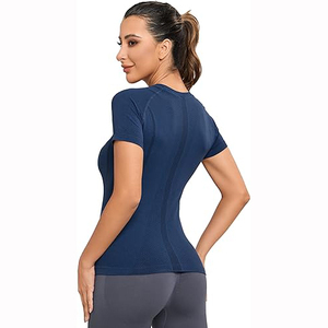 Camiseta de entrenamiento larga para mujer, corte holgado, ropa deportiva para gimnasio, entrenamiento deportivo, correr y uso diario - Product Image 6