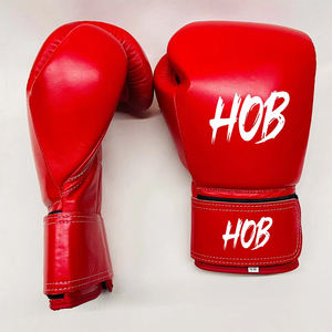 Guantes de Boxeo de Cuero Vacuno con Logotipo Personalizado del Fabricante, Tamaños 10oz, 12oz, 14oz, 16oz, con Cierre de Gancho y Bucle en la Muñeca, Antideslizantes, para Artes Marciales - Product Image 3