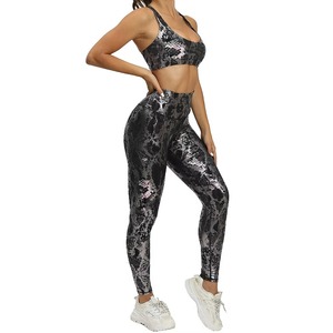 OEM Women Gym Fitness Striped Breathable 2 Piece Sets High Waist Butt Lifting Bottoms Sports Active Yoga - Product Image 4