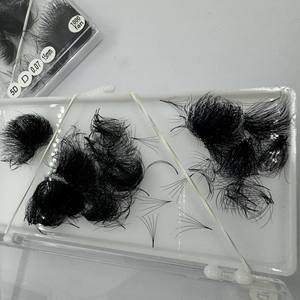 Extensiones de Pestañas Clásicas Voluminosas 3D-8D, Pelo Sintético Hecho a Mano, Negro Mate, Curvatura CC/DD/L/M, Servicio OEM, Logotipo Personalizado - Product Image 4