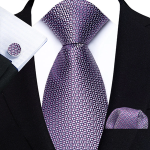 Ensemble de cravates en soie verte avec motif à pois, tissage jacquard, pour tenue professionnelle - Product Image 6