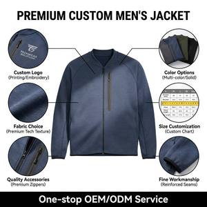 Custom Men's Canvas <b>Coach</b> Quilted Jacket Eco-friendly Hip Hop Relaxed Fit Covered Button Closure Turn-down Collar Customizable - Product Image 3