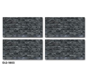 Indian Heavy Duty 9mm Solid Matte Rustic Porcelain <b>Wall</b> Tiles 300x600mm Park Use High Quality Export Brick Style - Product Image 2