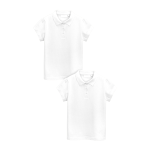 Polos de Punto Bordados de Manga Corta para Niñas, Corte Regular, Poliéster/Algodón, Personalizables, Venta al Por Mayor - Product Image 6