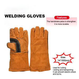Gants de travail en cuir résistants à la chaleur, amples et protecteurs pour la soudure - Product Image 2