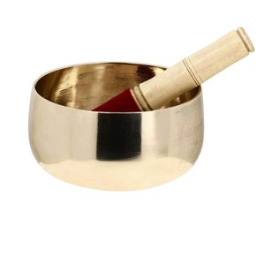Cuenco de Latón para Cantar, Diseño Redondo Minimalista, Decoración de Mesa para Interiores, para Meditación, Uso en Sala de Estar - Product Image 1