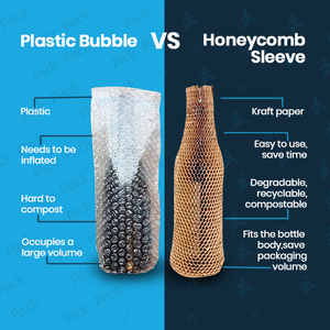 Funda de Papel Ecológica Tipo Panal de Abeja de 300 mm de Altura |   Funda para Botellas y Embalaje Frágil |   (Paquete de 350 Fundas) - Product Image 2