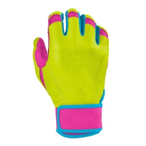 Gants de frappeurs vert lime, rose et bleu, avec coussinet pour le pouce et fermeture auto-agrippante, unisexe, pour entraînement adulte - Product Image 3