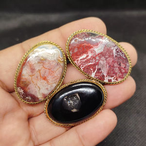 Piedras Preciosas Mixtas de Latón Ranuradas, Piedras Sueltas, Nueva Llegada, Piedra Curativa de Cristal Increíble, Cabujón a Granel, Más Vendido - Product Image 1