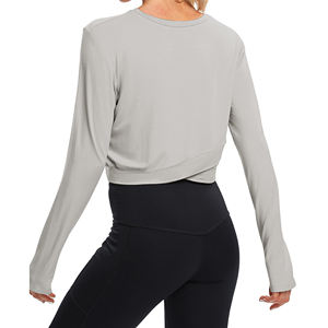 เสื้อโยคะฟิตเนสสำหรับผู้หญิง เสื้อครอปสำหรับวิ่ง ชุดกีฬา ชุดออกกำลังกาย ชุดวิ่ง ชุดลำลอง เสื้อโยคะสำหรับผู้หญิง - Product Image 3