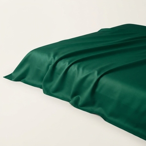Dark <b>Green</b> Dyed Satin <b>Bedding</b> Set T-250 Satin 100% Cotton Solid Woven Breathable All-Season Simple Style Home Use - Product Image 3