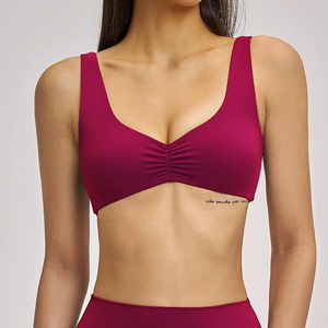 Summer New Women's Sports <b>Bra</b> Gym Top With Chest Pad Women Breathable Yoga <b>Bras</b> Push Up Running Workout Fitness Vest Sportswear - Product Image 2